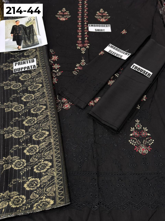 VOL 214 | DS 44 | LAWN LUXURY EMBROIDERED 3PC