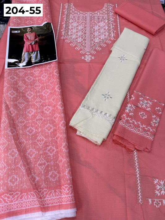 Vol 204 | DS 55 | LAWN EMBROIDERED THREE PIECE COLLECTION