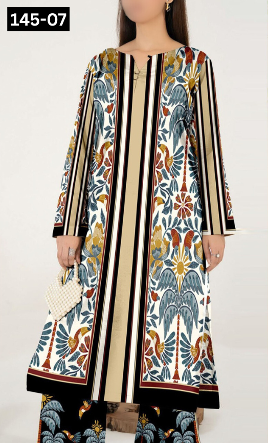 VOL 145 | DS 07 | DIGITAL PRINTED LAWN 2PC | CO-ORD SET
