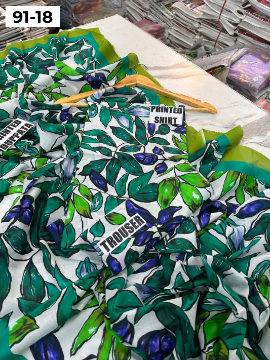 VOL 91 | DS 18 | DIGITAL PRINTED LAWN 3PC LAWN DUPATTA