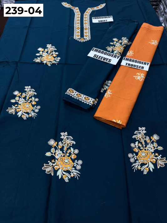 VOL 239 | DS 04 | LAWN EMBROIDERED CO-ORD SET 2PC