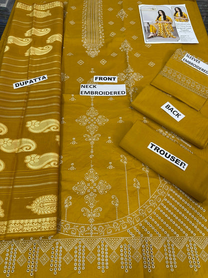 EMBROIDERY LAWN 3PC JACQUARD DUPATTA | DS 07 | LAWN