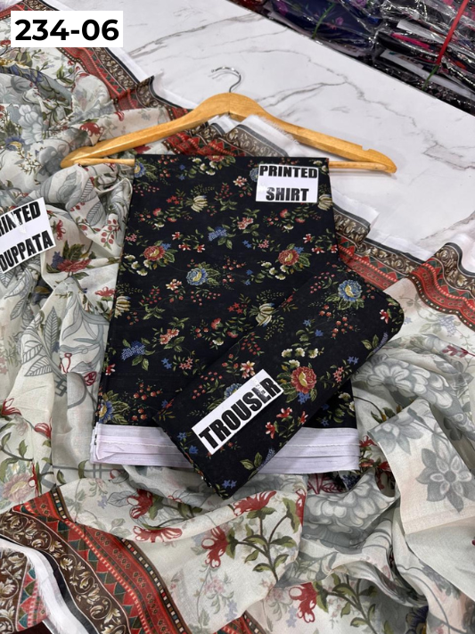 VOL 234 | DS 06 | Baroque | DIGITAL PRINTED LAWN THREE PIECES