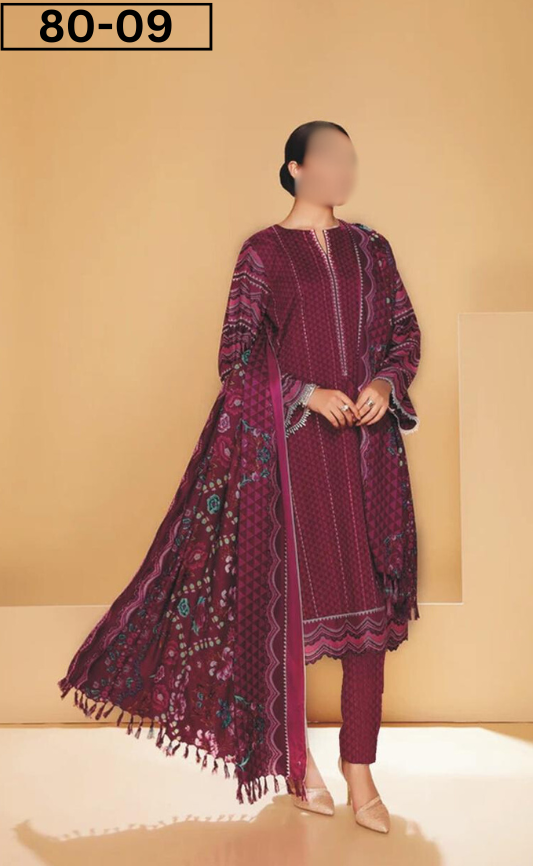 VOL 80 | DS 09 | DIGITAL PRINTED LAWN 3PC