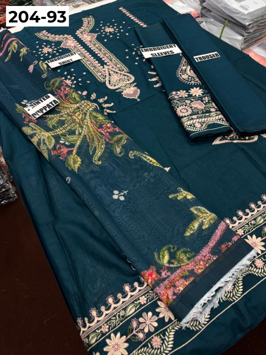 Vol 204 | DS 93 | LAWN EMBROIDERED THREE PIECE COLLECTION