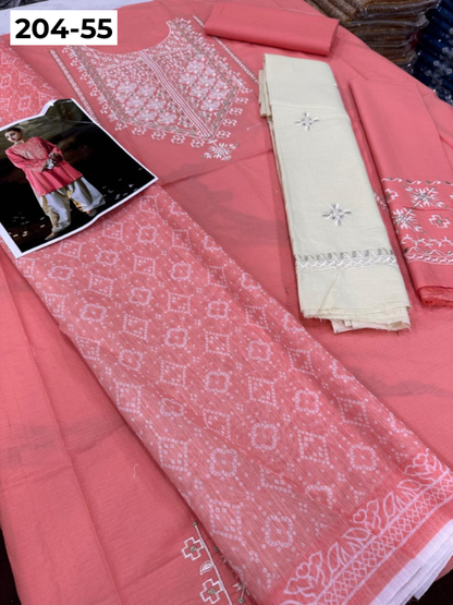 Vol 204 | DS 55 | LAWN EMBROIDERED THREE PIECE COLLECTION
