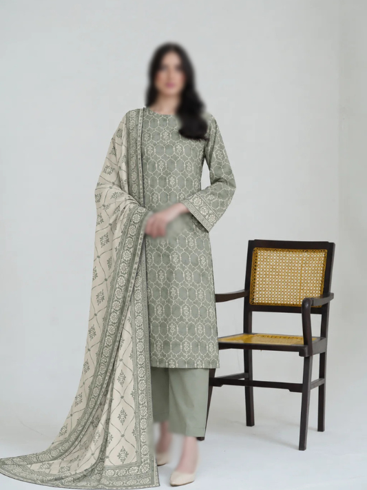 VOL 287 | 08 | NOORIA BY SHANAYA | DIGITAL PRINTED 3PC CORDUROY KHADDAR SUIT | PRINTED SHIRT, TROUSER & DUPATTA