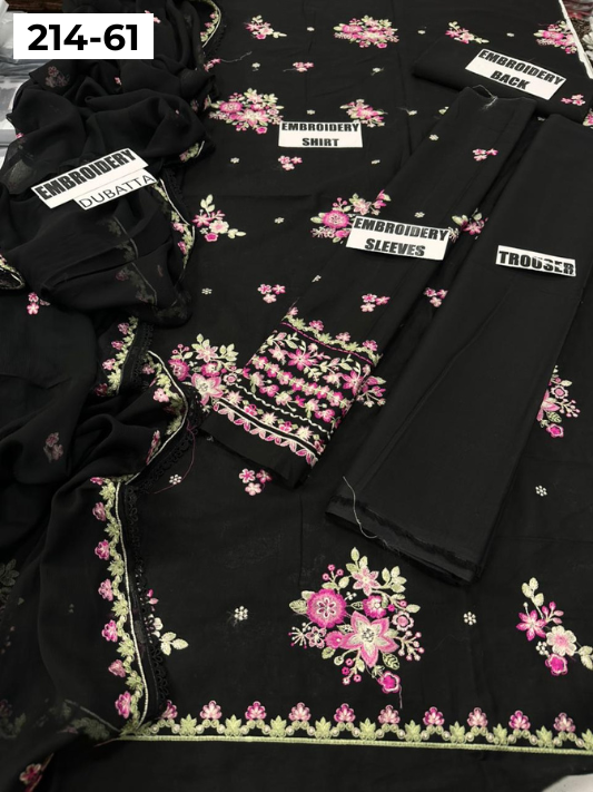 VOL 214 | DS 61 | LAWN LUXURY EMBROIDERED 3PC