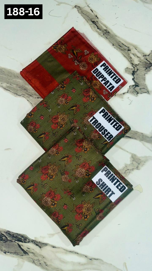 VOL 188 | DS 16 | DIGITAL PRINTED DHANAK 3PC DHANAK DUPATTA