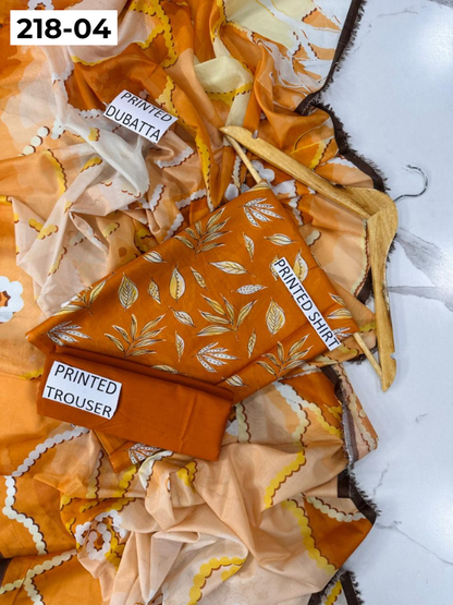 VOL 218 | DS 04 | Madham By Lala | LAWN DIGITAL PRINTED LAWN SHIRT PLAIN TROUSER VOIL LAWN DUPATTA