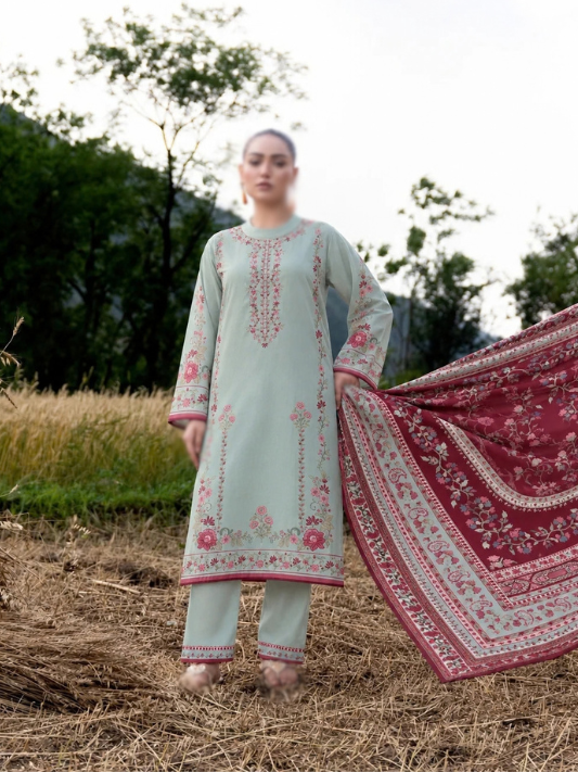 VOL 280 | 08 | WARDA BY SHANAYA | DIGITAL PRINTED 3PC CORDUROY KHADDAR SUIT | PRINTED SHIRT, TROUSER & DUPATTA