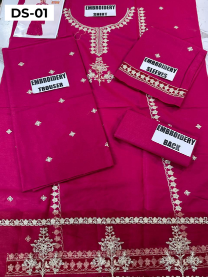 | DS 01-HOTPINK | KIDS EMBROIDERED LAWN 2PC