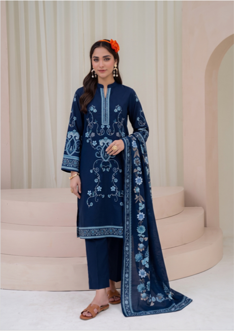 VOL 273 | DS 08 | SARAH | DIGITAL PRINTED 3PC VISCOS SHIRT, DYED TROUSER, PRINTED VISCOS DUPATTA