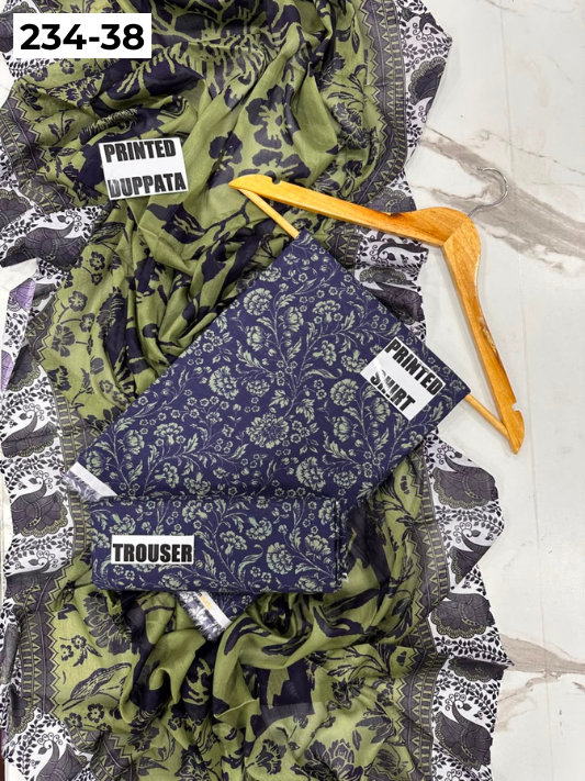 VOL 234 | DS 38 | Baroque | DIGITAL PRINTED LAWN THREE PIECES