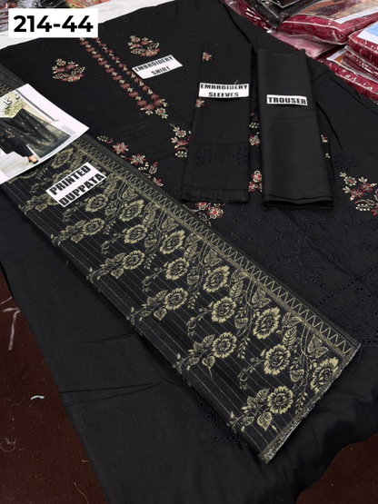 VOL 214 | DS 44 | LAWN LUXURY EMBROIDERED 3PC