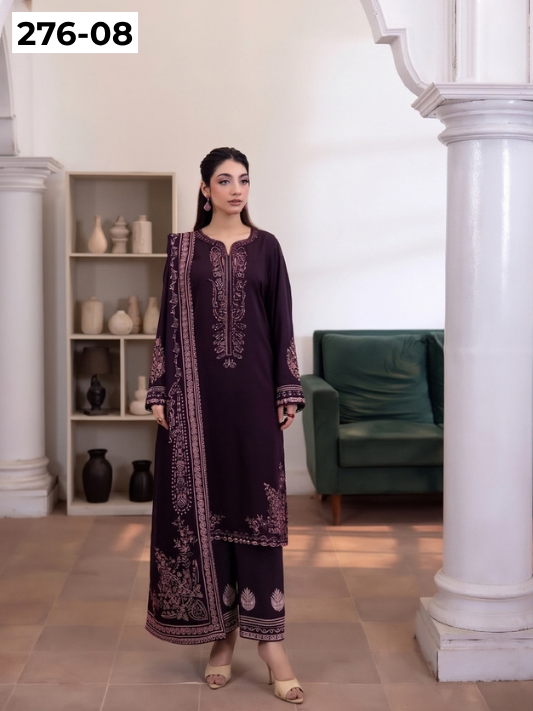 VOL 276 | DS 08 | MAIRA BY SHANAYA | DIGITAL PRINTED 3PC STONE COTTON SHIRT, PRINTED TROUSER, PRINTED STONE COTTON DUPATTA