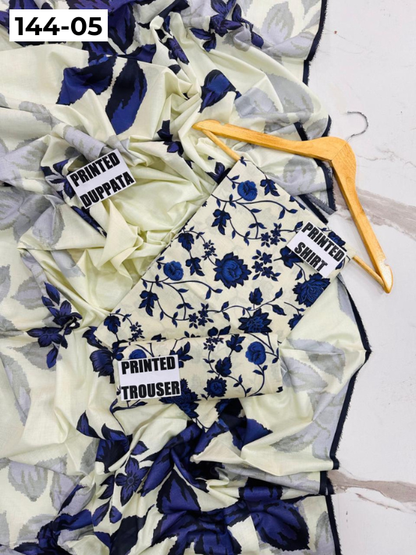 VOL 144 | DS 05 | DIGITAL PRINTED LAWN 3PC VOIL LAWN DUPATTA