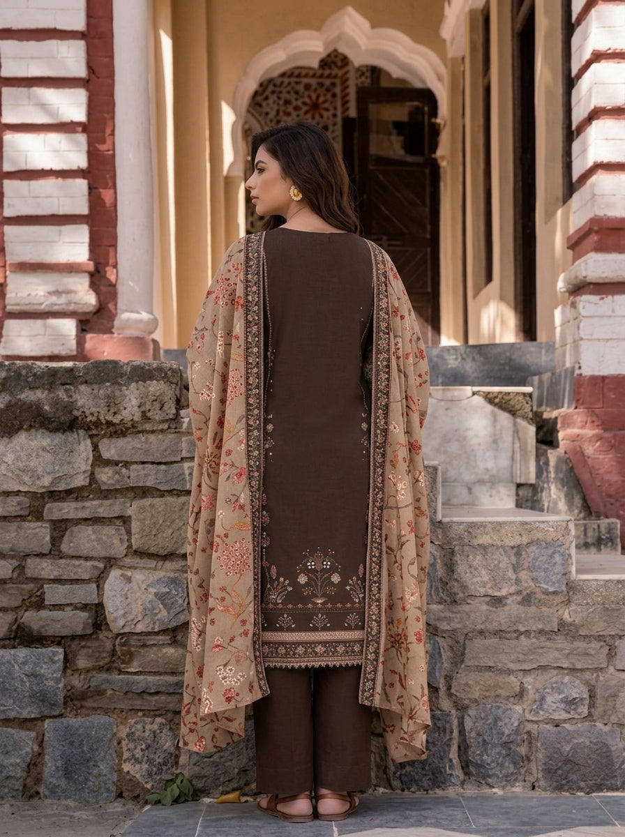 VOL 279 | 08 | ZAIB BY SHANAYA | DIGITAL PRINTED 3PC STONE LINEN SUIT | PRINTED SHIRT, TROUSER & DUPATTA