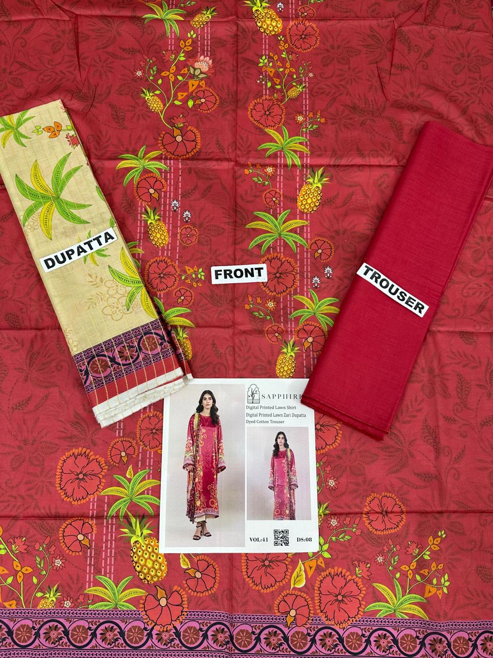 VOL 41 | DS 08 | DIGITAL PRINTED LAWN 3PC