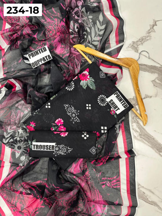 VOL 234 | DS 18 | Baroque | DIGITAL PRINTED LAWN THREE PIECES