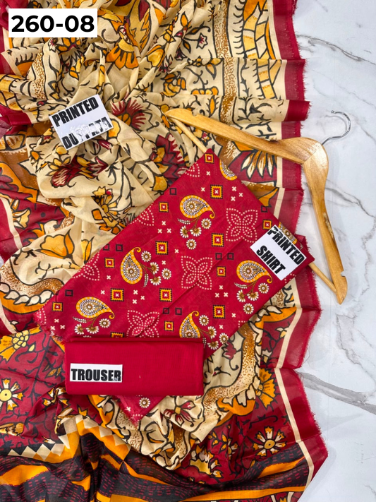 VOL 260 | DS 08 | Madham By Lala | DIGITAL PRINTED LAWN THREE PIECES