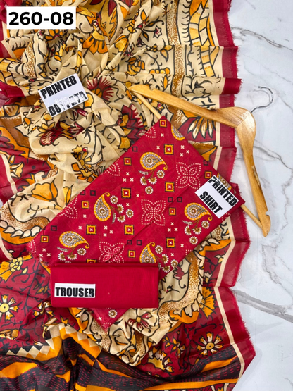 VOL 260 | DS 08 | Madham By Lala | DIGITAL PRINTED LAWN THREE PIECES