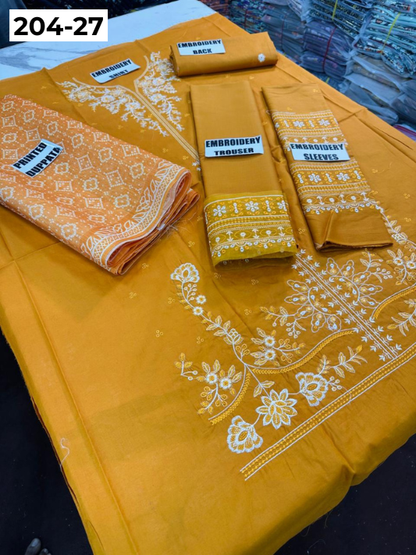 Vol 204 | DS 27 | LAWN EMBROIDERED THREE PIECE COLLECTION