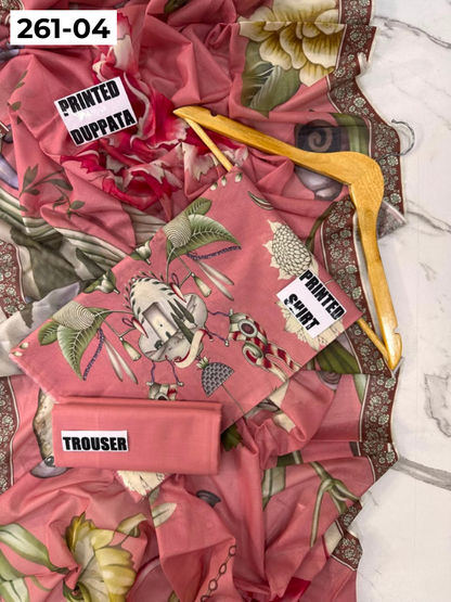 VOL 261 | DS 04 | m basics By Maria-B | DIGITAL PRINTED LAWN THREE PIECES