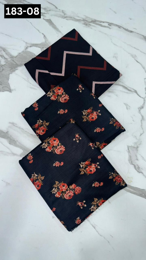 VOL 183 | DS 08 | DIGITAL PRINTED DHANAK 3PC DHANAK DUPATTA