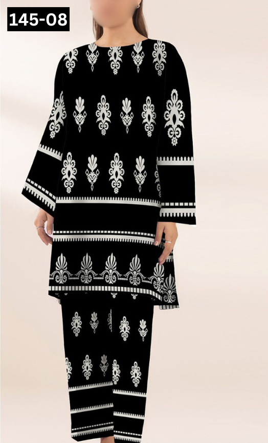 VOL 145 | DS 08 | DIGITAL PRINTED LAWN 2PC | CO-ORD SET