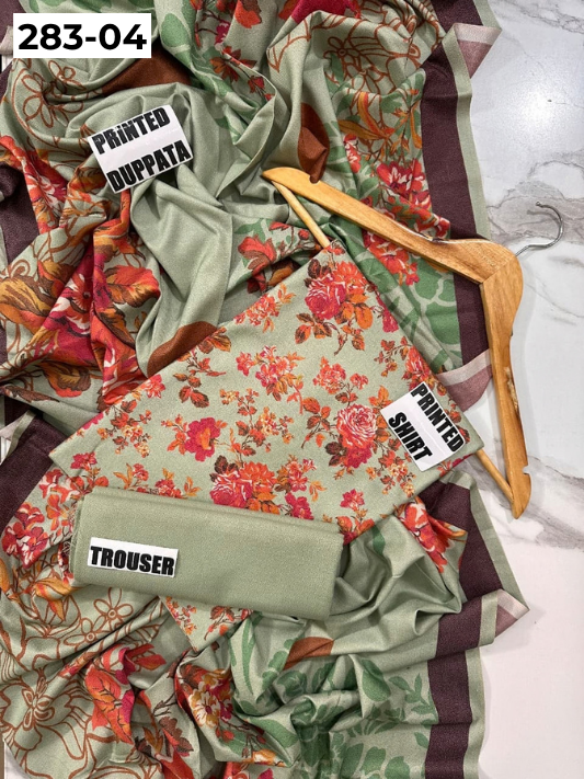 VOL 283 | DS 04 | PREMIUM DHANAK WINTER COLLECTON - DIGITAL PRINTED 3 PIECE SUIT
