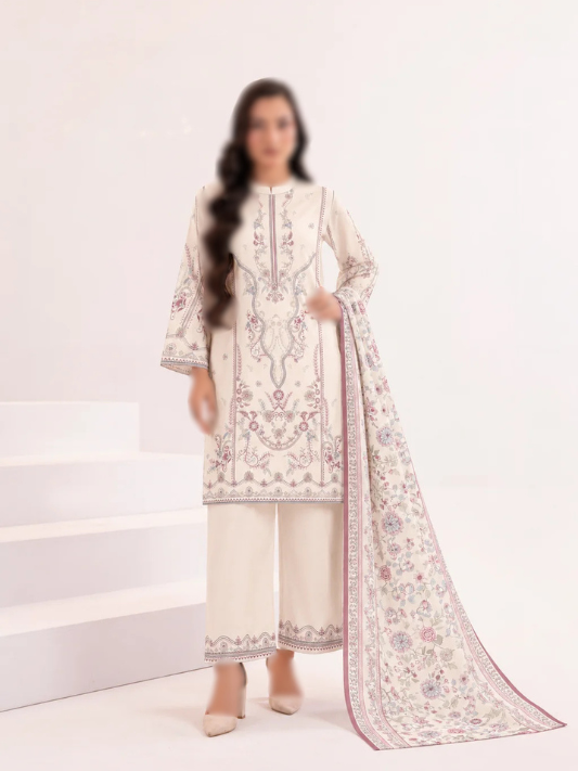 VOL 288 | DS 08 | ANAYA BY SHANAYA | DIGITAL PRINTED 3PC STONE LINEN SHIRT, PRINTED TROUSER, PRINTED STONE LINEN DUPATTA