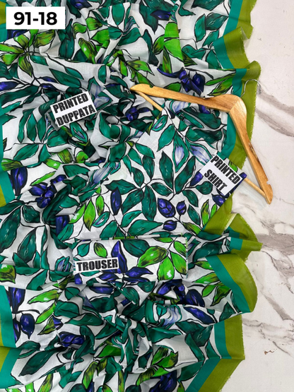 VOL 91 | DS 18 | DIGITAL PRINTED LAWN 3PC LAWN DUPATTA