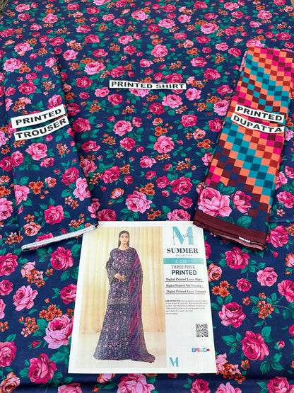 MIRHA | DS C328 | DIGITAL PRINTED LAWN 3PC