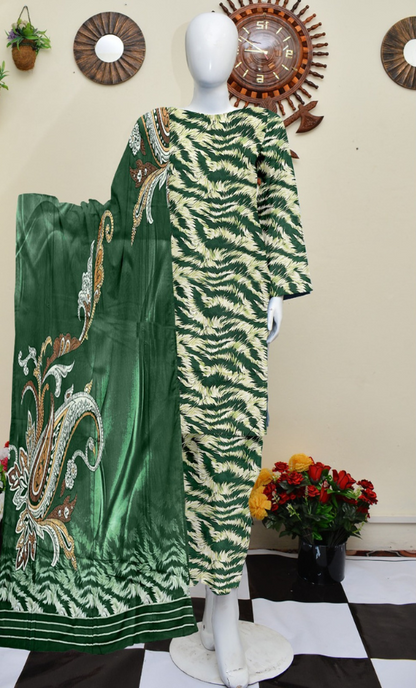VOL 142 | DS 08 | DIGITAL PRINTED LAWN 3PC VOIL LAWN DUPATTA