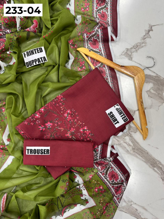 VOL 233 | DS 04 | Coco By Shanaya | DIGITAL PRINTED LAWN THREE PIECES