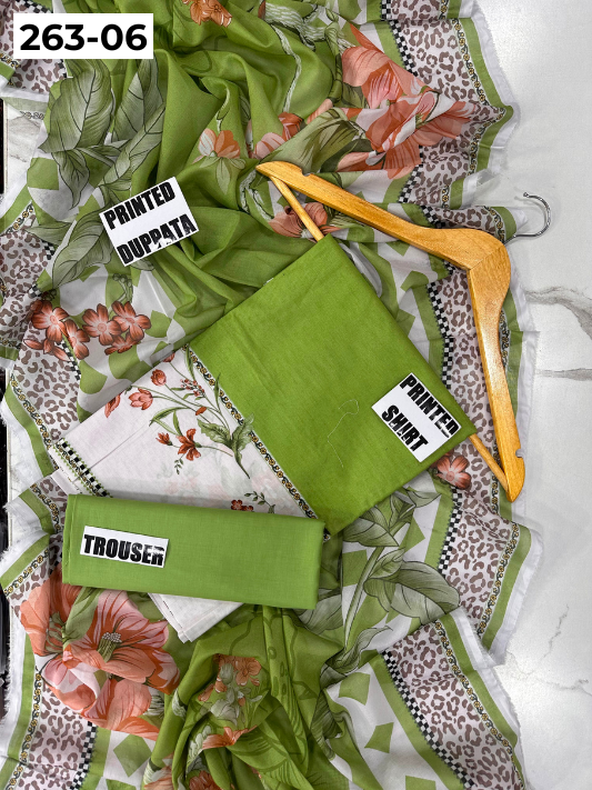 VOL 263 | DS 06 | RIWAYAT By SHANAYA | DIGITAL PRINTED 3PC LAWN SHIRT, DYED TROUSER, PRINTED VOIL DUPATTA