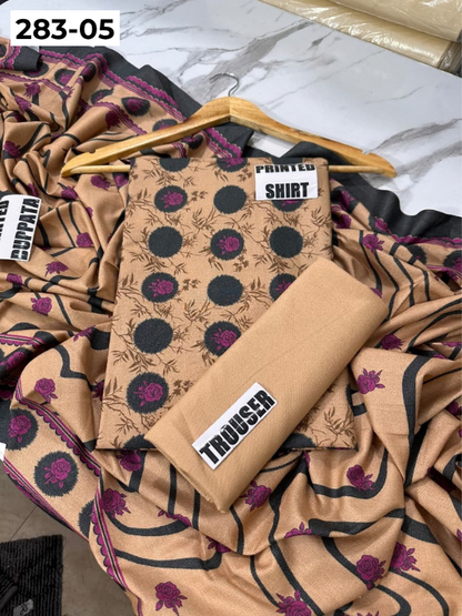 VOL 283 | DS 05 | PREMIUM DHANAK WINTER COLLECTON - DIGITAL PRINTED 3 PIECE SUIT
