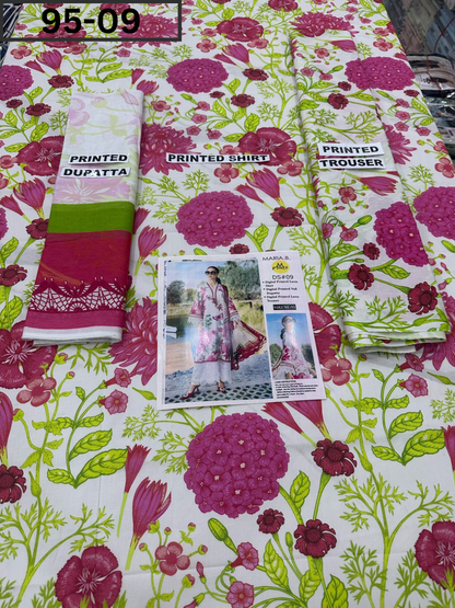VOL 95 | DS 09 | DIGITAL PRINTED LAWN 3PC LAWN DUPATTA