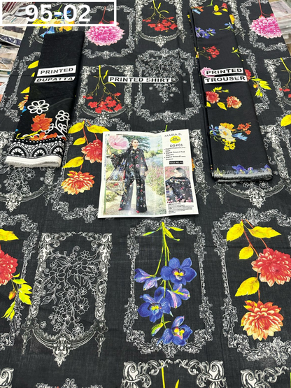 VOL 95 | DS 01 | DIGITAL PRINTED LAWN 3PC LAWN DUPATTA