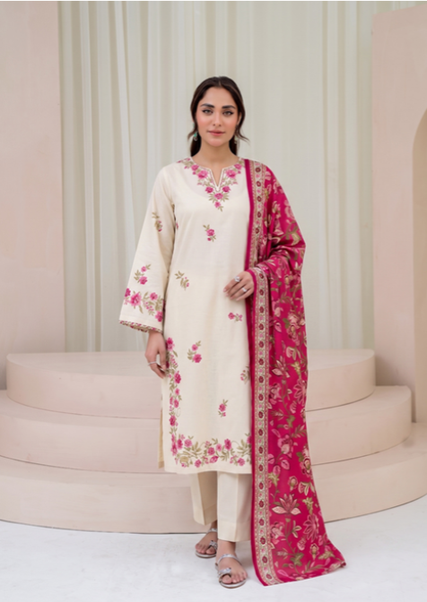 VOL 273 | DS 09 | SARAH | DIGITAL PRINTED 3PC VISCOS SHIRT, DYED TROUSER, PRINTED VISCOS DUPATTA
