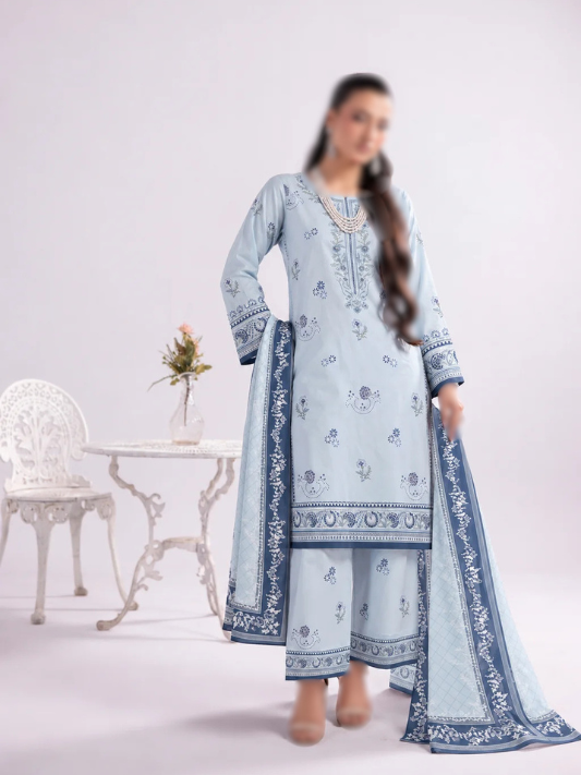 VOL 288 | DS 09 | ANAYA BY SHANAYA | DIGITAL PRINTED 3PC STONE LINEN SHIRT, PRINTED TROUSER, PRINTED STONE LINEN DUPATTA