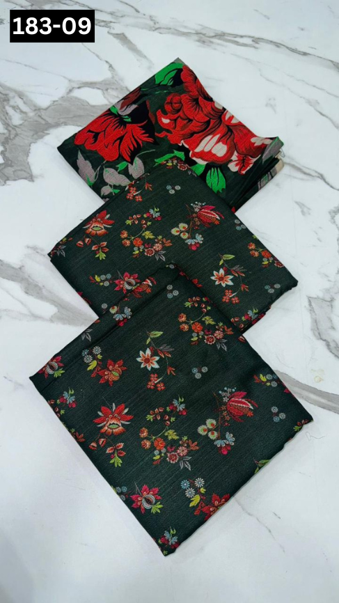 VOL 183 | DS 09 | DIGITAL PRINTED DHANAK 3PC DHANAK DUPATTA