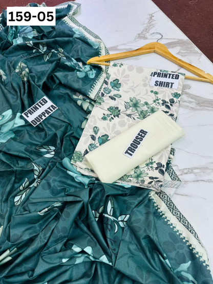 VOL 159 | DS 05 | DIGITAL PRINTED LINEN 3PC LINEN DUPATTA