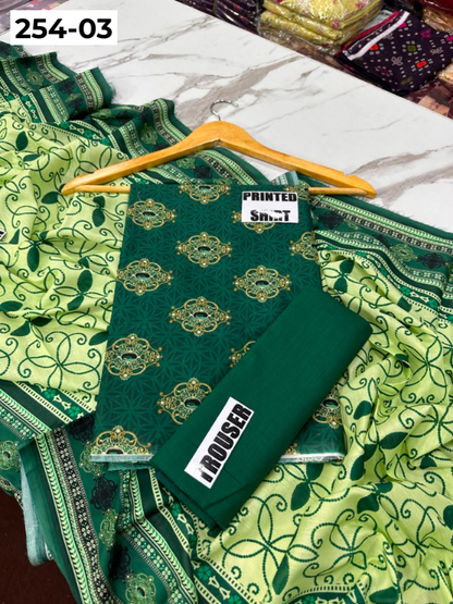 VOL 254 | DS 03 | Mirha LAWN | DIGITAL PRINTED LAWN 3PC PRINTED LAWN SHIRT PLAIN TROUSER PRINTED LAWN DUPATTA