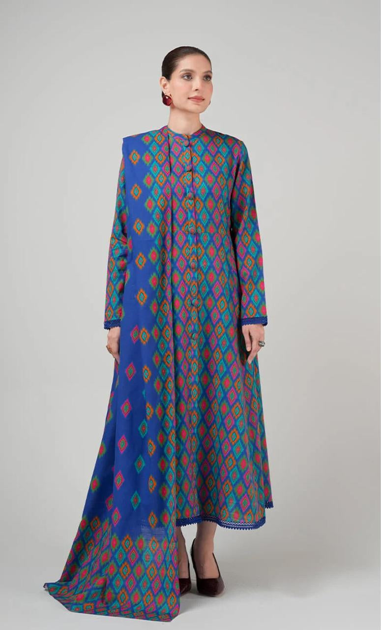 KHAADI LAWN 3pc VOIL DOPATA V74 D9