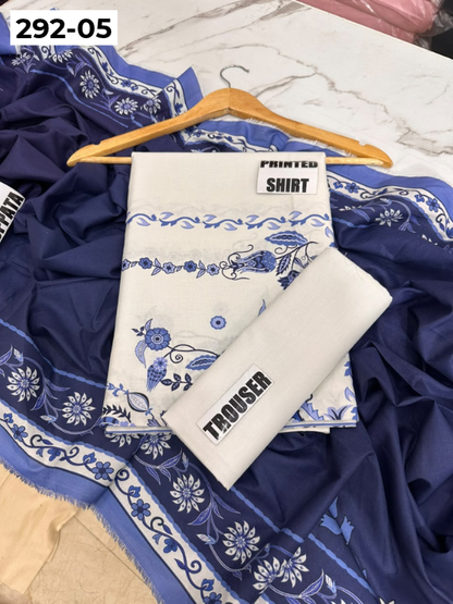 VOL 292 | 05 | AEENA BY SHANAYA | DIGITAL PRINTED 3PC CORDUROY KHADDAR SUIT | PRINTED SHIRT, TROUSER & DUPATTA