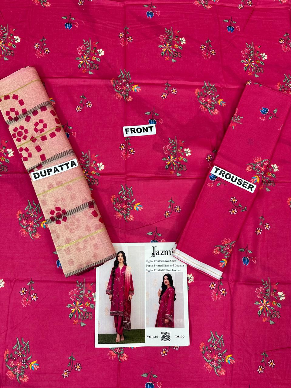 VOL 36 | DS 09| DIGITAL PRINTED LAWN 3PC