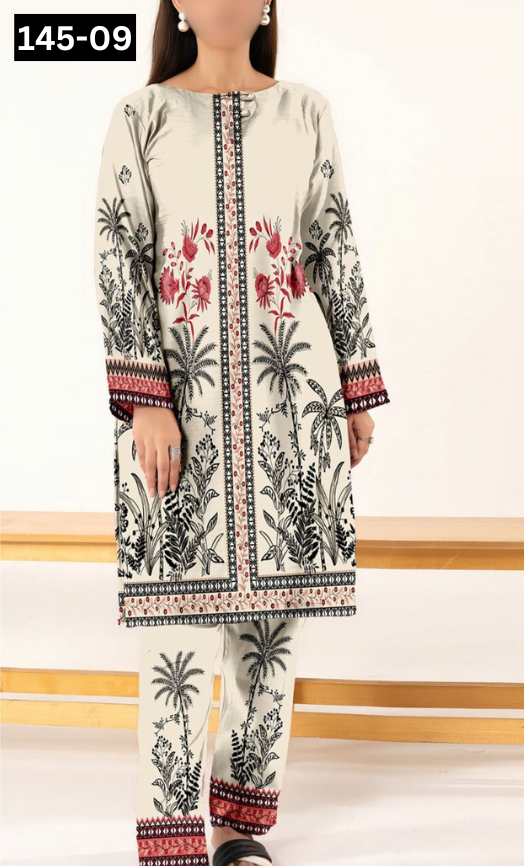 VOL 145 | DS 09 | DIGITAL PRINTED LAWN 2PC | CO-ORD SET