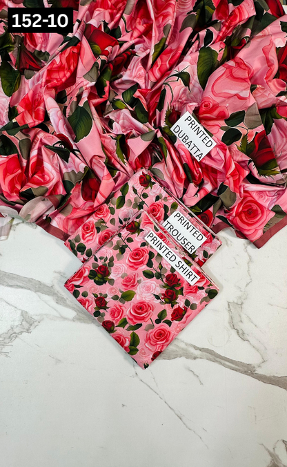 VOL 152 | DS 10 | DIGITAL PRINTED LINEN 3PC LINEN DUPATTA